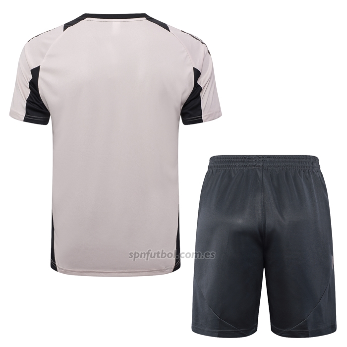 Chandal del Real Madrid Manga Corta 2024-2025 Rosa Claro - Pantalon Corto